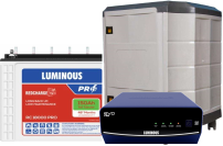 Luminous Inverter & Battery Combo with Trolley Luminous EVo S 850 + Luminous RC 18000 PRO 150AH Battery Combo
